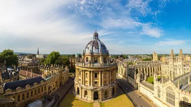 image of a building against a blue sky