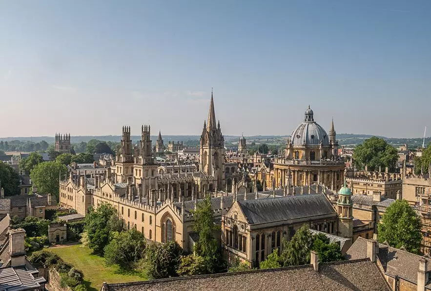 aerial view of Oxford
